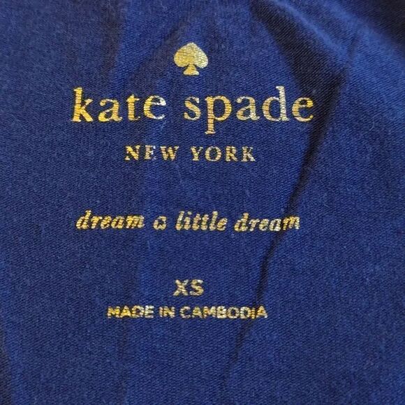 Kate Spade Blue "In Your Dreams" Jersey Long Sleeve Nightshirt Size XS - Picture 12 of 14